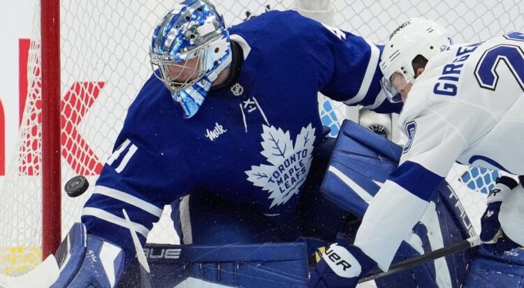 Anthony Stolarz’s goal-line save highlights ‘superb’ begin with Maple Leafs