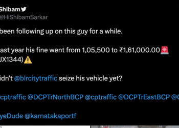 1.61lakh site visitors high quality! X person flags Bengaluru two-wheeler’s enormous high quality, ‘Automobile remains to be not seized’