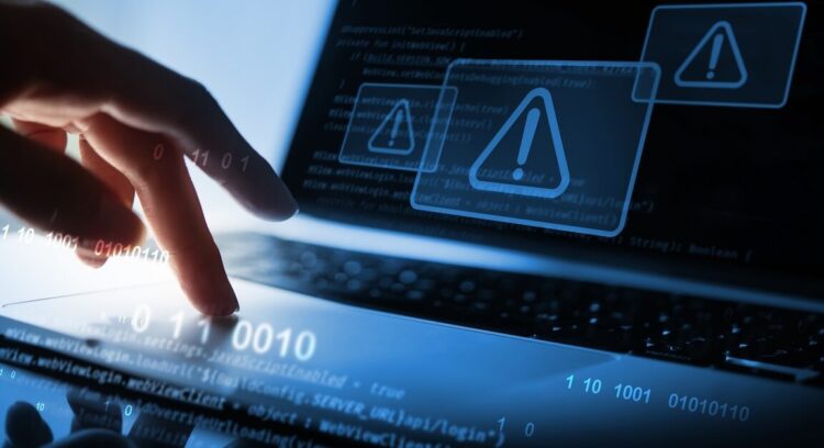 Handle bar exhibits hp.com. Browser shows scammers’ malicious textual content anyway.