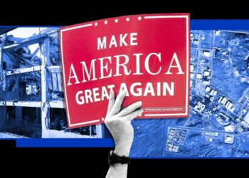 Donald Trump’s anti-war pledge examined as Israel’s assault on Iran splits Maga base