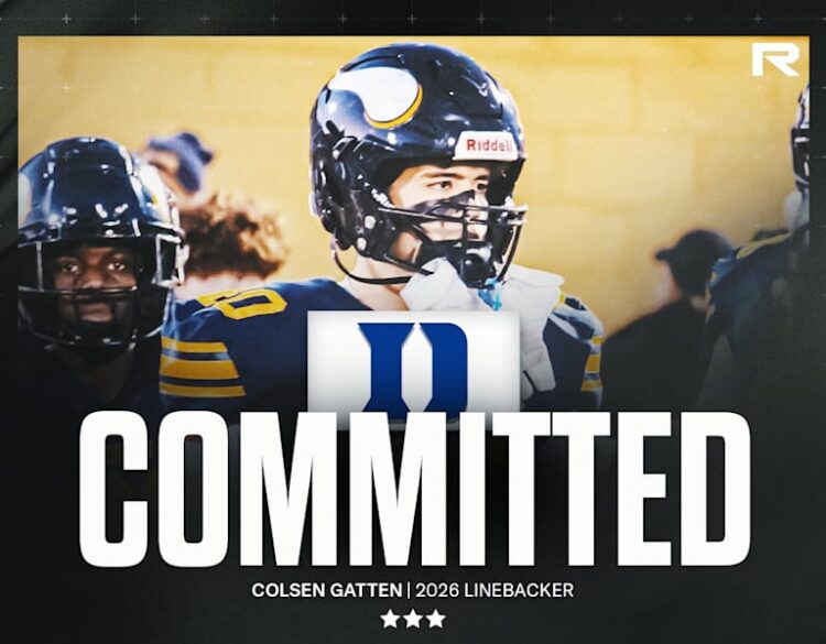2026 high-three-star Pittsburgh LB Colsen Gatten commits to Duke